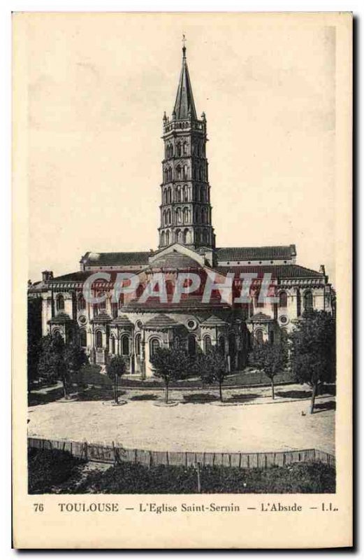 Postcard Old Toulouse Church of Saint Sernin The Apse