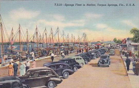 Florida Tarpon Springs Sponge Fleet In Harbor