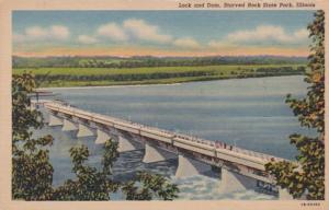 Illinois Starved Rock State Park Lock and Dam 1960 Curteich