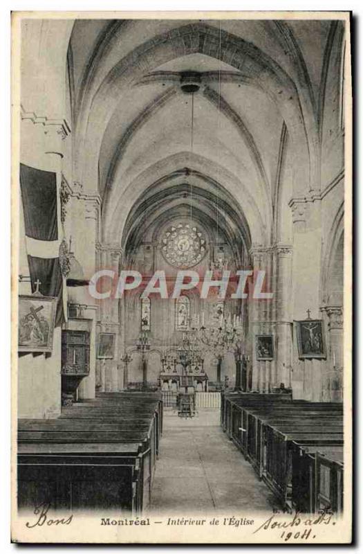 Postcard Old Montreal Interior of I & # 39Eglise