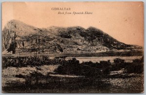 GIBRALTAR c1910 Postcard Rock From Spanish Shore