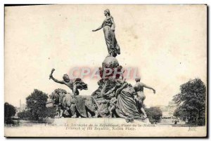 Old Postcard Paris Le Triomphe De La Republique Place de la Nation