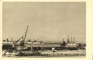 israel palestine, HAIFA, Harbour with Ships (1930s) Benor-Kalter Postcard