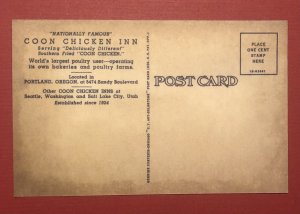 Black Americana, Coon Chicken Inn, Seattle Washington Vintage Postcard