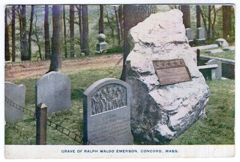 Concord, Mass, Grave Of Ralph Waldo Emerson