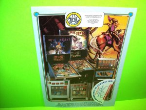 MAC Mac's Galaxy Mac Jungle Original Pinball Machine Promo Sales Flyer Spain