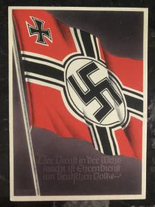 Mint Germany Patriotic Postcard the victorious and standard Wehrmacht