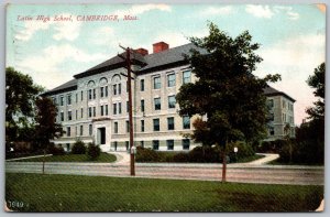 Cambridge Massachusetts 1908 Postcard Latin High School Building