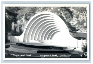 Vintage RPPC Real Place Stage And Shell, Holywood Bowl, Bow. Postcard P93E