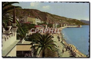 Postcard Moderne Menton The Promenade