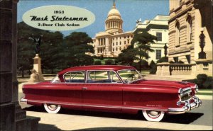 1953 Nash Airflyte Statesman 2-Door Club Sedan Classic Car Ad Vintage Postcard