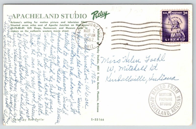 Apache Junction Arizona~Apacheland Motion Picture Studio~Cowboy Western Set~1962 