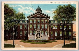 Vtg Hollidaysburg Pennsylvania PA Highland Hall 1920s View Old Card Postcard