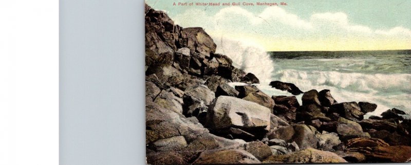 Maine Monhegan Part Of White Head and Gull Cove 1909