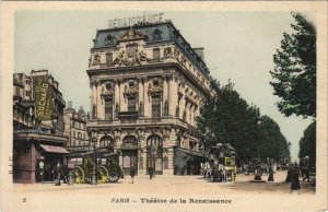 CPA B.J.C. TINTED PARIS Theatre de la Renaissance (49296)