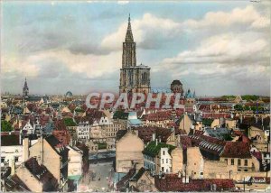 Modern Postcard Strasbourg Vue Generale and Cathedrale