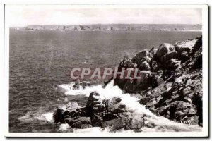 Old Postcard Raz in Brittany Sein Monk layer and the Pointe du Vau