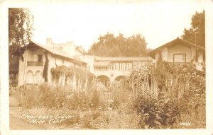 RPPC Nice, California CLEAR LAKE LODGE Lake County 1940s Vintage Photo Postcard