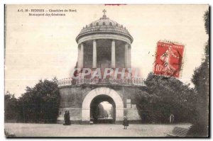 Old Postcard Rennes North Cemetery Monument Generals