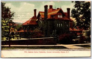 Phi Gamma Delta Fraternity, Cornell University, Ithaca NY c1908 Postcard K04