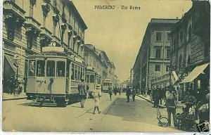 PA087  CARTOLINA d'Epoca: PALERMO Città -  Via Roma TRAM