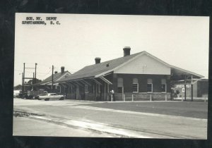 RPPC SPARTANBURG SOUTH CAROLINA RAILROD DEPOT STATION REAL PHOTO POSTCARD