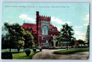 Philadelphia Pennsylvania PA Postcard General Library Building University
