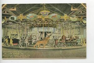 Atlantic City NJ Carousel Merry Go Round Ad Postcard