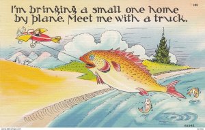 Exaggeration Fishing Comic Postcard , 30-40s : #3
