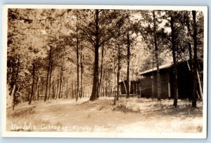 Pine River Minnesota MN Postcard RPPC Photo Vandalia Cottages Norway Lake 1931