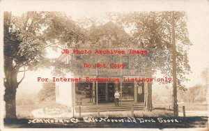 MA, East Northfield, Massachusetts, RPPC, Wood's Rexall Pharmacy, Sweeny