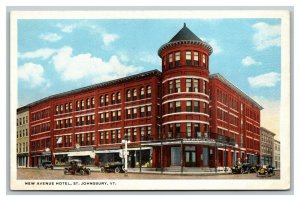 Vintage 1910's Advertising Postcard New Avenue Hotel St. Johnsbury Vermont