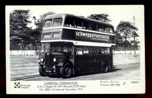 pp2403 - Liverpool Corp. Bus - AEC Regent 11 No.A285 - Pamlin Postcard No.M2551