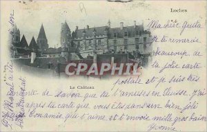 Old Postcard Loches Chateau (map 1900