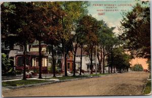 Perry Street Looking North, Montgomery AL c1913 Vintage Postcard H12 
