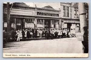J90/ Ashland Wisconsin Postcard c1910 Second Street Woolworth Store 535