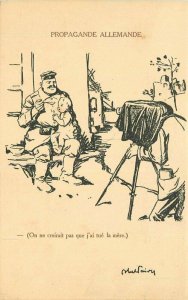 French Propaganda Photographer German Soldier killed mother Postcard 22-3235
