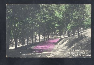 WHEELING WEST VIRGINIA SHADY DRIVE ROAD HANDCOLORED VINTAGE POSTCARD