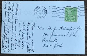 Postcard Used “Cactii” Tucson AZ 1936 RPPC L31
