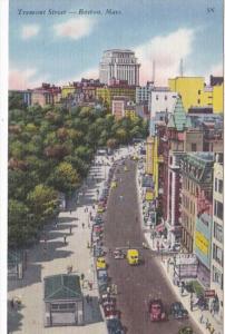Massachusetts Boston Tremont Street 1955