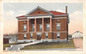 Perry New York Masonic Temple Exterior View Antique Postcard J76322