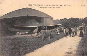 Vincennes France Airplane Hanger Antique Postcard J80775