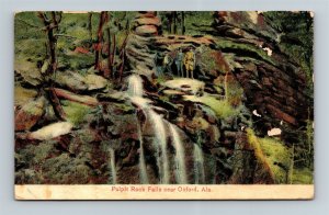 Postcard AL Oxford Alabama Pulpit Rock Falls c1911 Y19