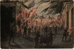 CPA Senlis- La Guerre, Incendie de la Rue de la Republique FRANCE (1020354)