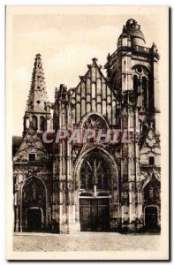 Senlis Old Postcard Old church Saint Pierre (covered market)