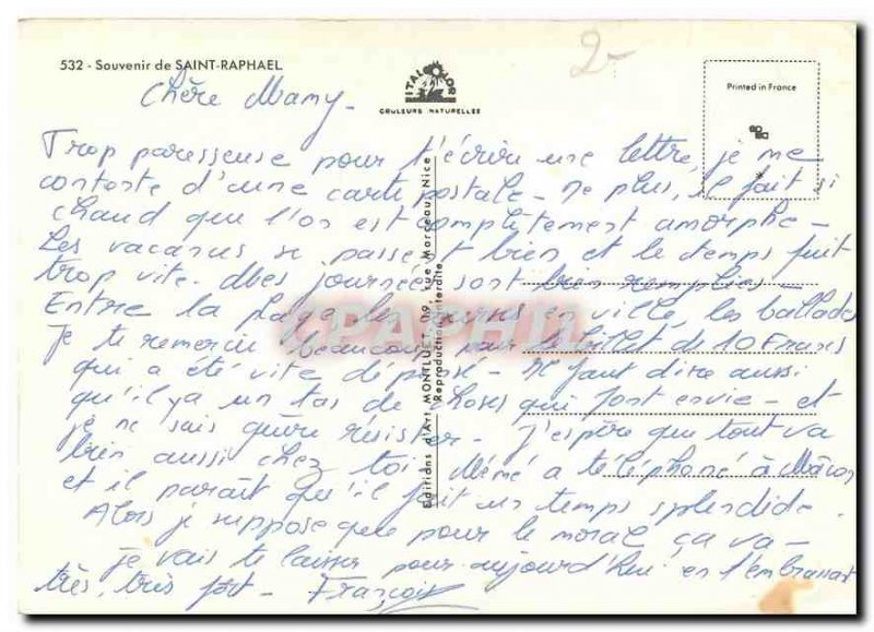 Modern Postcard Souvenir de Saint Raphael