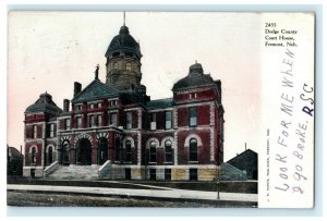 Dodge County Court House Fremont Nebraska 1907 Madison Vintage Antique Postcard 