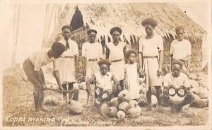 BR73663 copra  making real photo solomon islands types folklore costumes