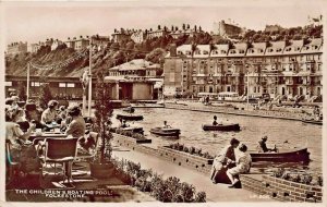 FOLKESTONE KENT ENGLAND~CHILDREN'S BOATING POOL~1949 PHOTO POSTCARD