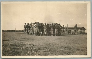 MEXICAN WAR ERA US OFFICERS on SHOOTING RANGE ANTIQUE REAL PHOTO POSTCARD RPPC